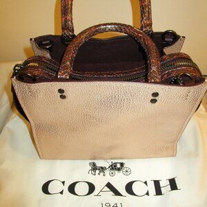 Coach Rogue Satchel Rose Gold/Snake